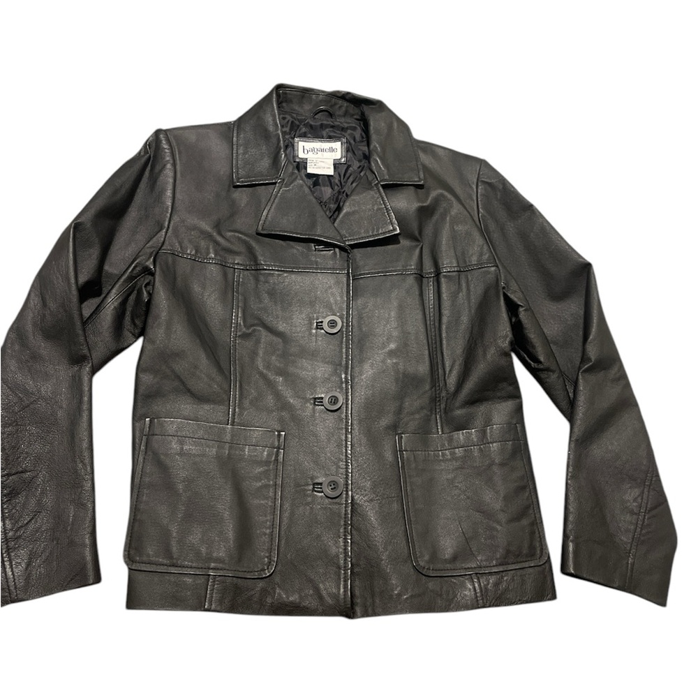 BAGATTElle LETHER JACKET BLACK SIZE M
